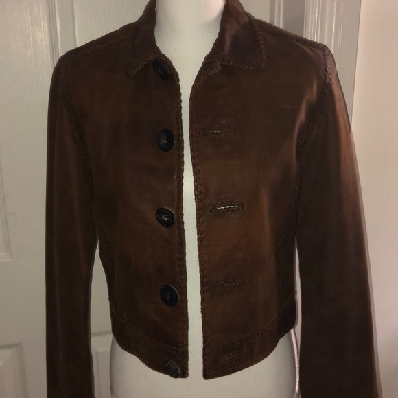 brown leather jacket ralph lauren